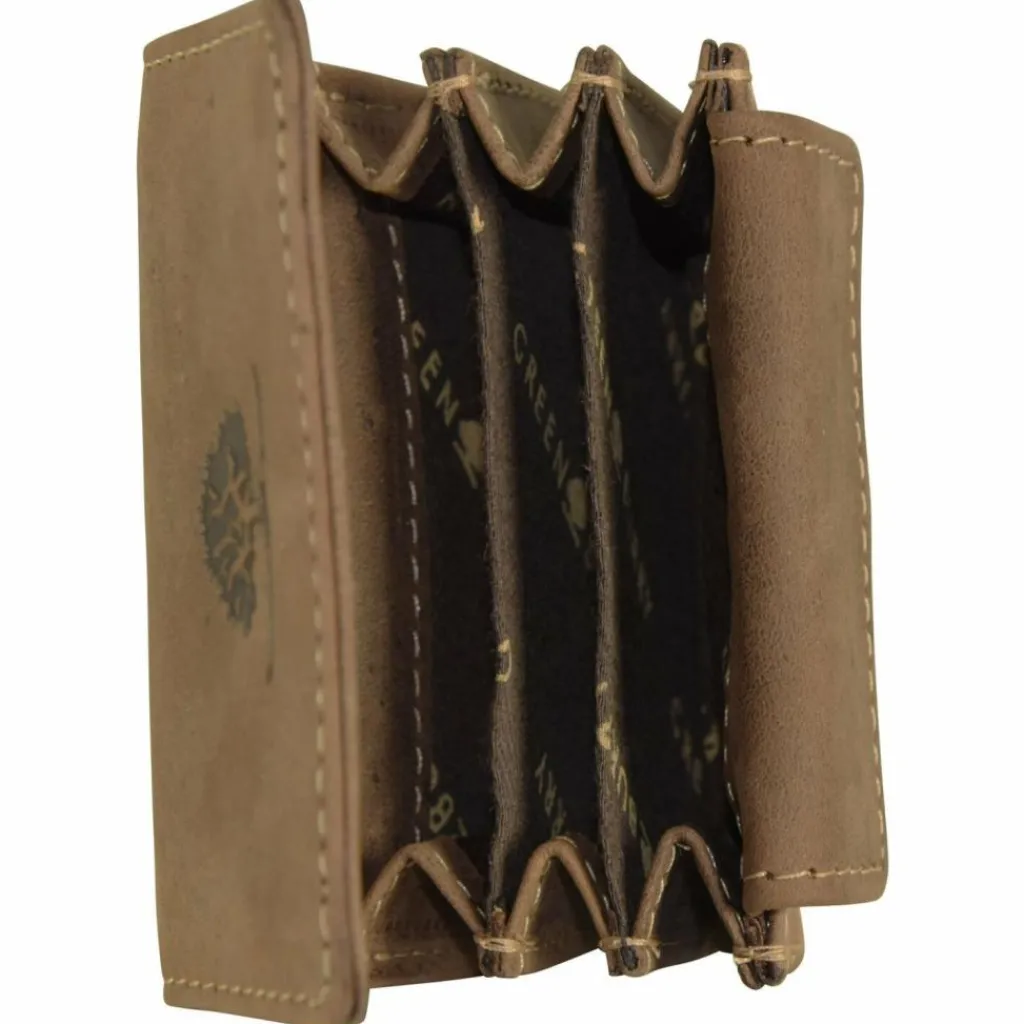 Greenburry Herrengeldbörsen Querformat|Damengeldbörsen Querformat<Vintage Geldbörse Leder 8 cm brown