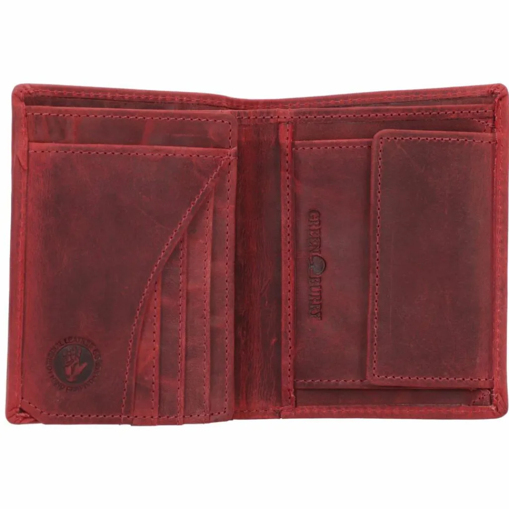 Herren Greenburry Vintage Geldbörse Hirsch Leder 9,5 cm