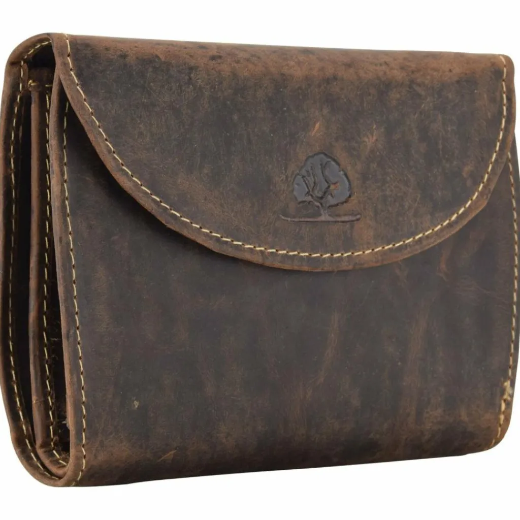 Hot Greenburry Vintage Geldbörse Leder 13,5 cm braun