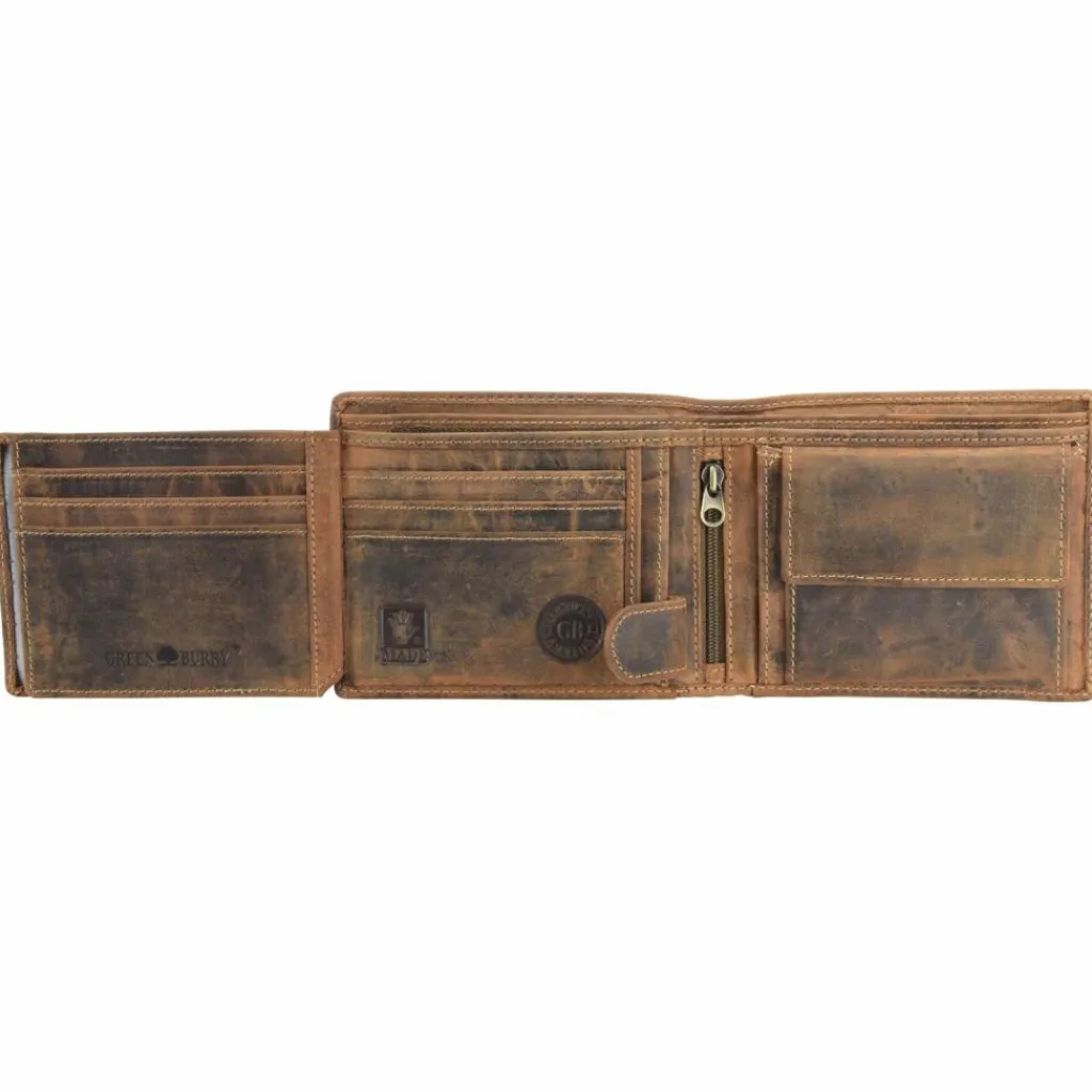 Discount Greenburry Vintage Geldbörse Leder 12,5 cm braun