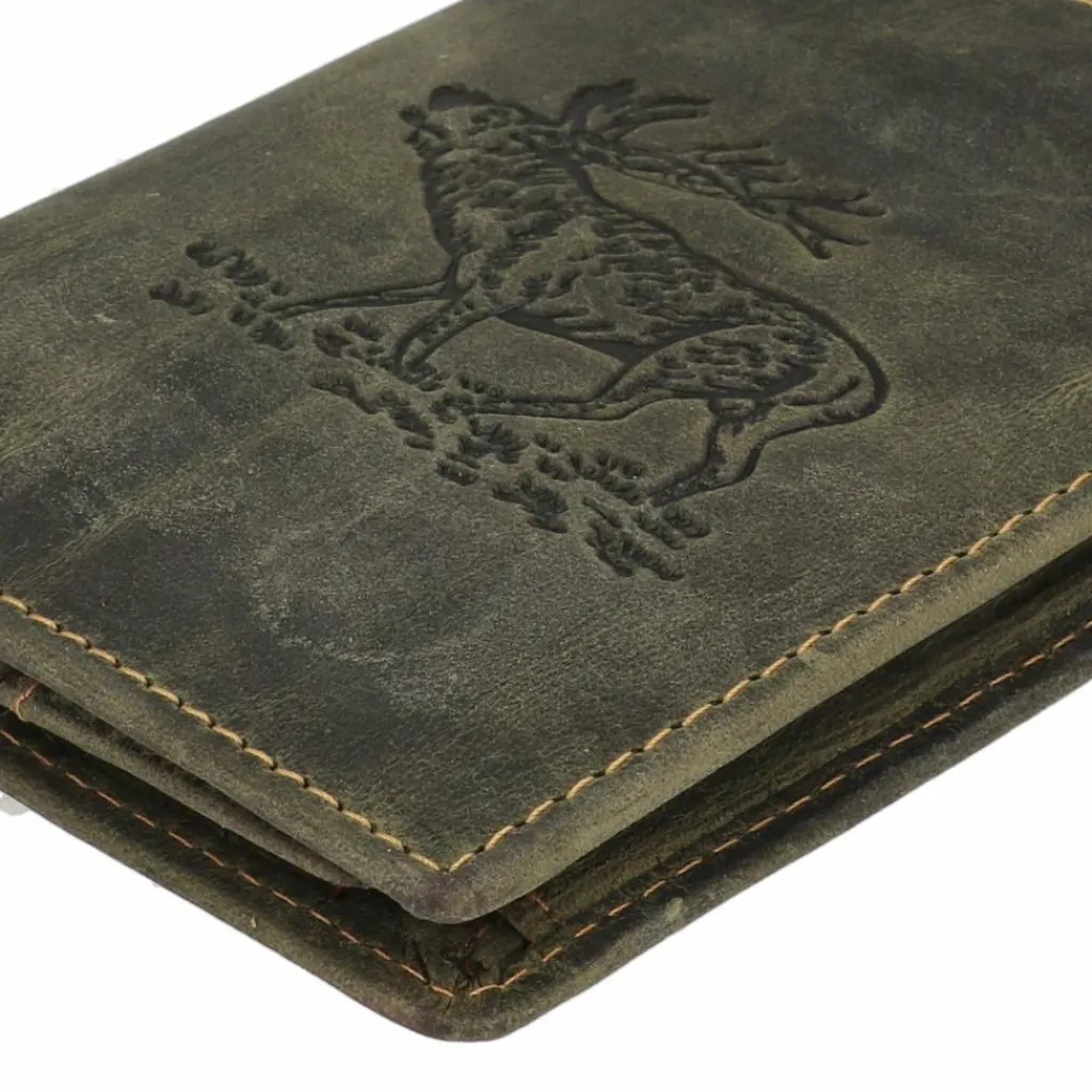 Outlet Greenburry Vintage Geldbörse Leder 9.5 cm stag