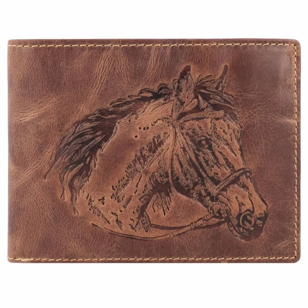 New Greenburry Vintage Geldbörse Leder 12 cm horse