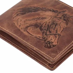 New Greenburry Vintage Geldbörse Leder 12 cm horse