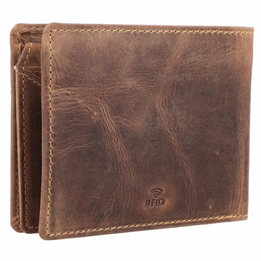 Herren Greenburry Vintage Geldbörse RFID Schutz Leder 12 cm