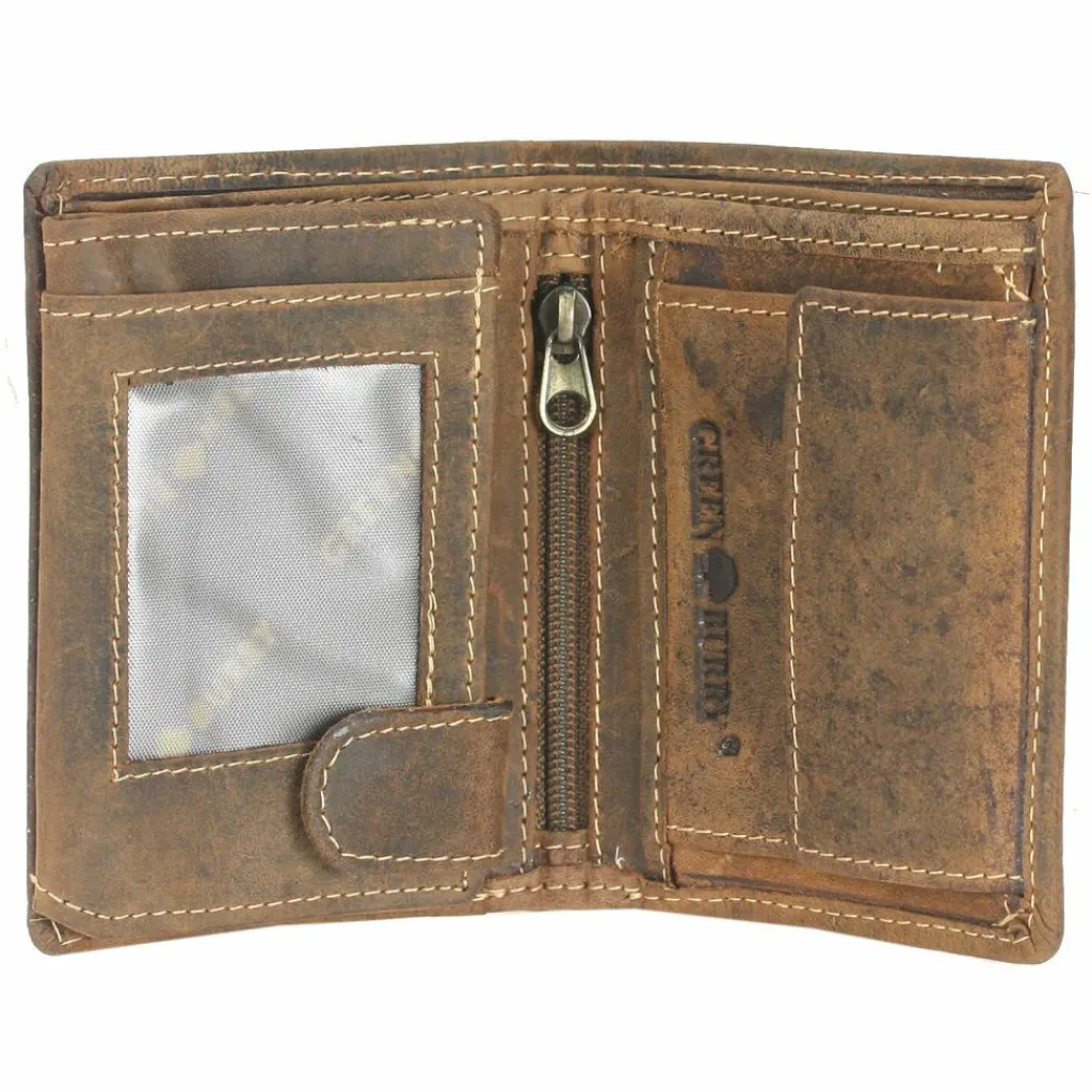Greenburry Herrengeldbörsen Hochformat|Damengeldbörsen Hochformat<Vintage Geldbörse Leder 8,0 cm brown
