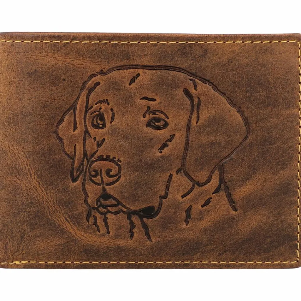 Greenburry Herrengeldbörsen Querformat<Vintage Geldbörse Leder 12 cm dog