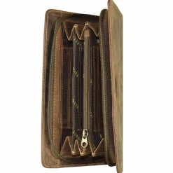 Greenburry Herrengeldbörsen Querformat<Vintage Geldbörse Leder 18 cm brown