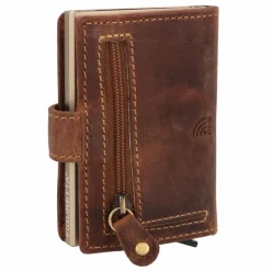 Greenburry Herrengeldbörsen Querformat<Vintage Geldbörse RFID Schutz Leder 7.5 cm brown