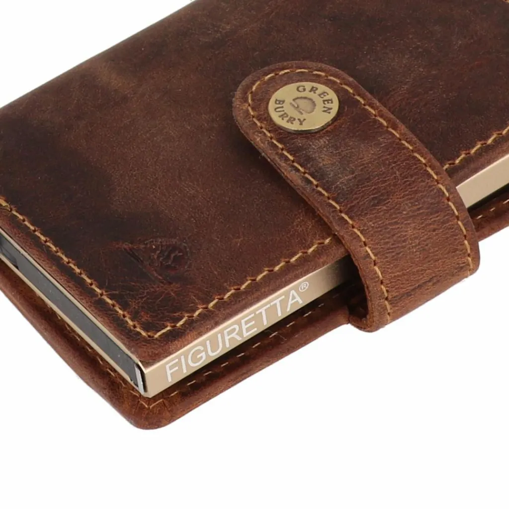 Greenburry Herrengeldbörsen Querformat<Vintage Geldbörse RFID Schutz Leder 7.5 cm brown