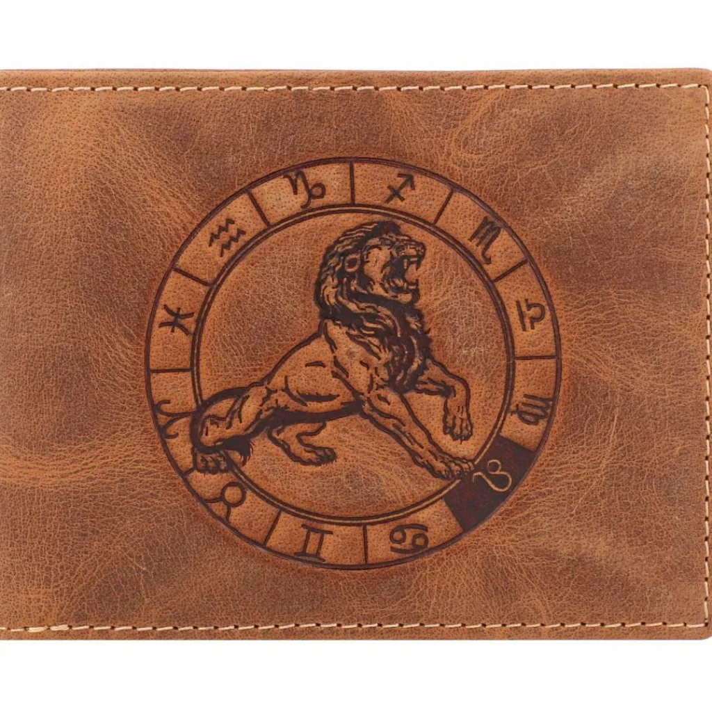 Greenburry Herrengeldbörsen Querformat<Vintage Geldbörse Leder 12 cm löwe