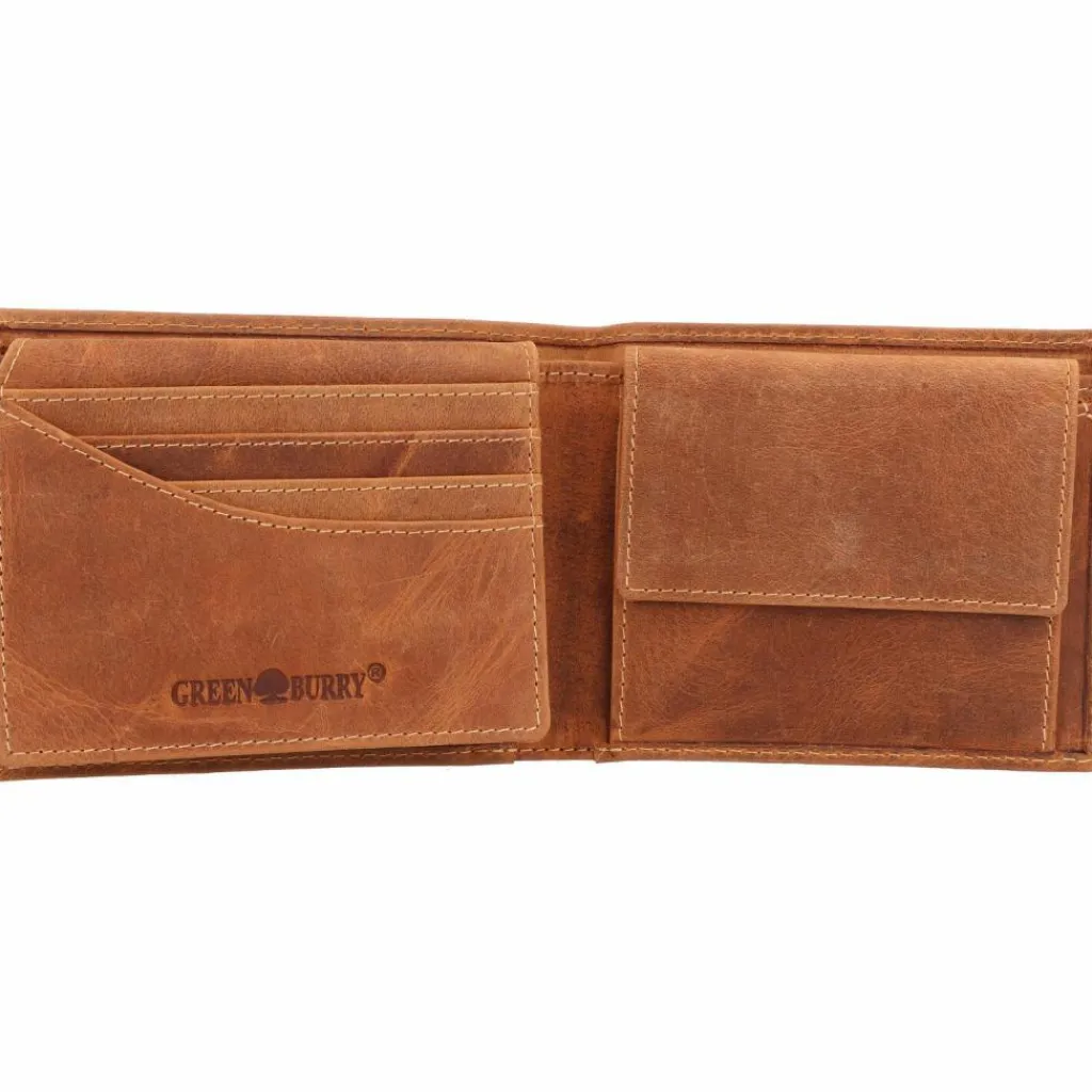 Greenburry Herrengeldbörsen Querformat<Vintage Geldbörse Leder 12 cm löwe