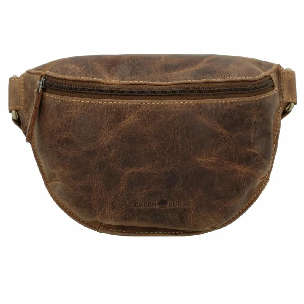 Discount Greenburry Vintage Gürteltasche Leder 26 cm brown