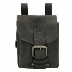 Clearance Greenburry Vintage Gürteltasche Leder 15 cm charcoal