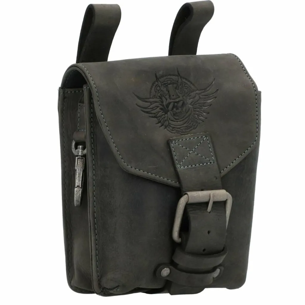 Clearance Greenburry Vintage Gürteltasche Leder 15 cm charcoal