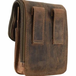 Greenburry Gürteltaschen<Vintage Gürteltasche Leder 14,5 cm braun