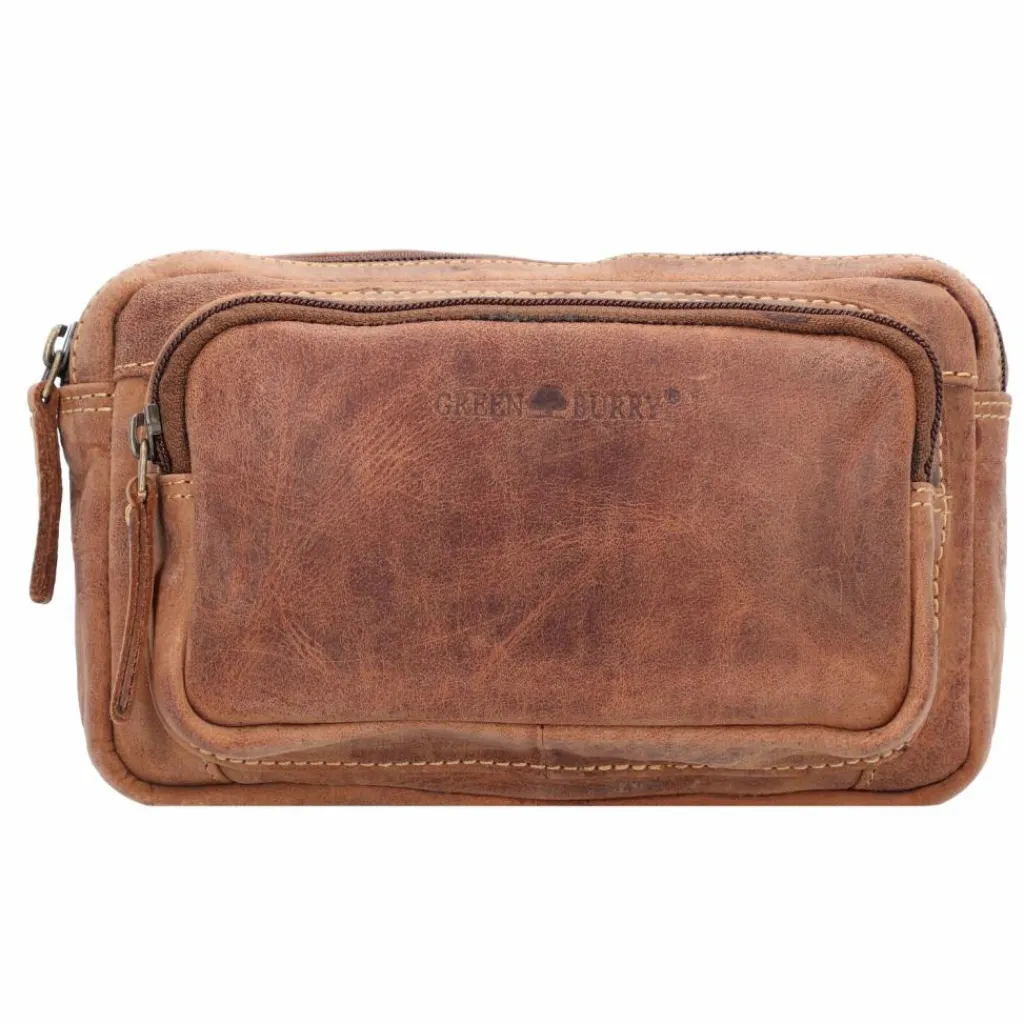 Clearance Greenburry Vintage Gürteltasche Leder 20 cm brown