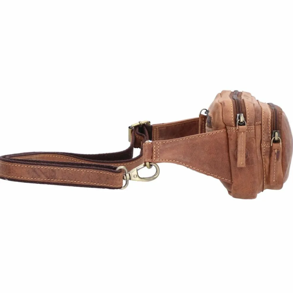 Clearance Greenburry Vintage Gürteltasche Leder 20 cm brown