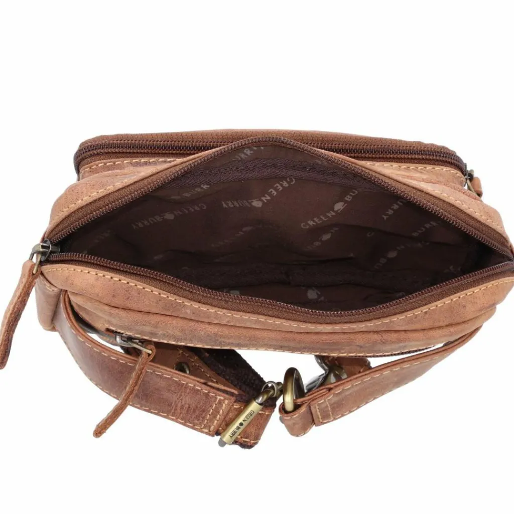 Clearance Greenburry Vintage Gürteltasche Leder 20 cm brown