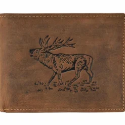 Sale Greenburry Vintage Hirsch Geldbörse Leder 12 cm braun