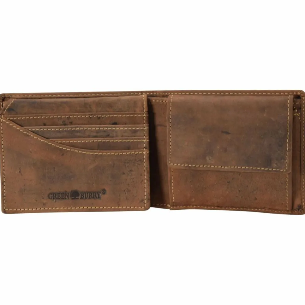 Sale Greenburry Vintage Hirsch Geldbörse Leder 12 cm braun