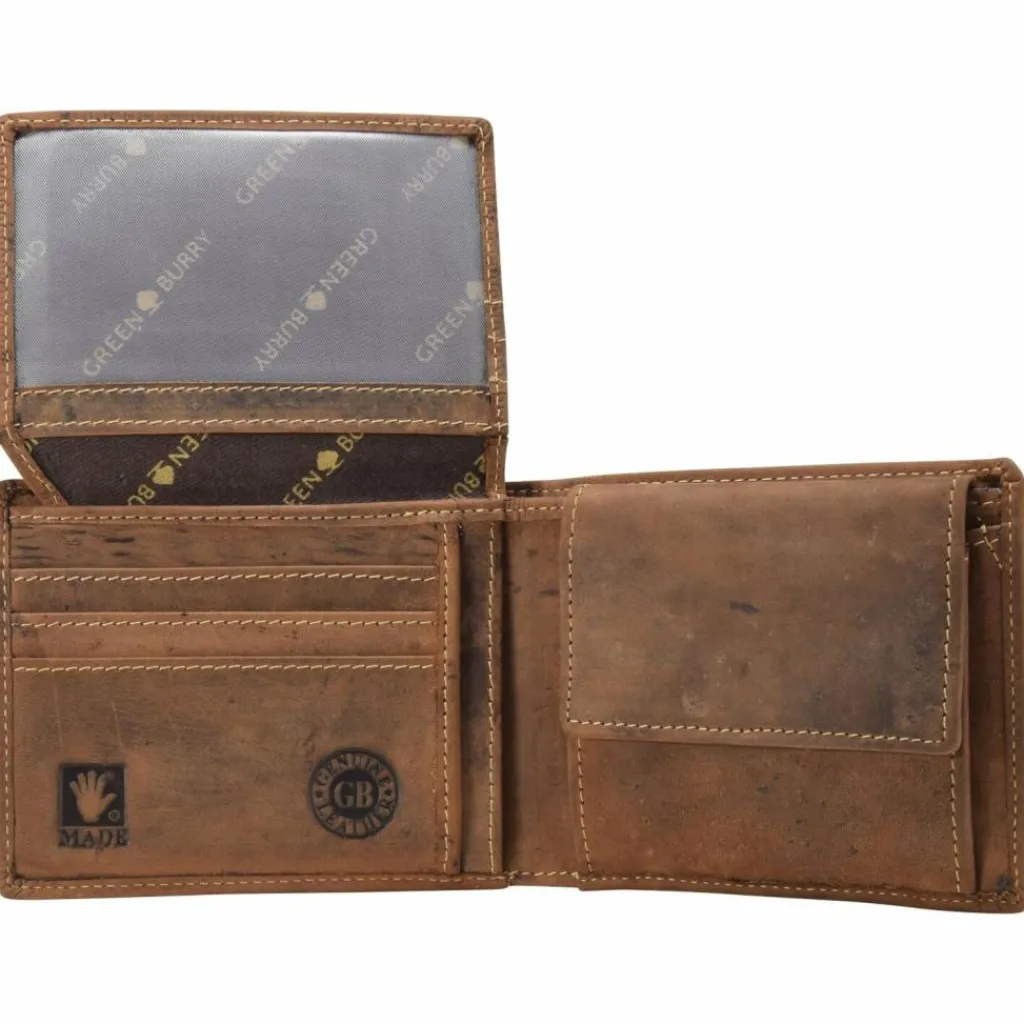 Sale Greenburry Vintage Hirsch Geldbörse Leder 12 cm braun