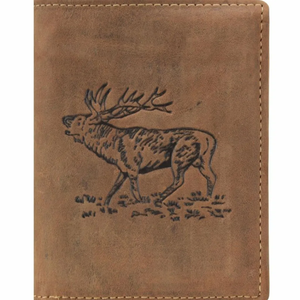 Herren Greenburry Vintage Hirsch Geldbörse Hirsch Leder 9,5 cm