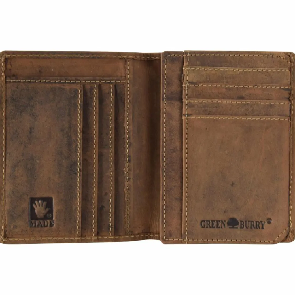 Sale Greenburry Vintage Kreditkartenetui Leder 9 cm braun