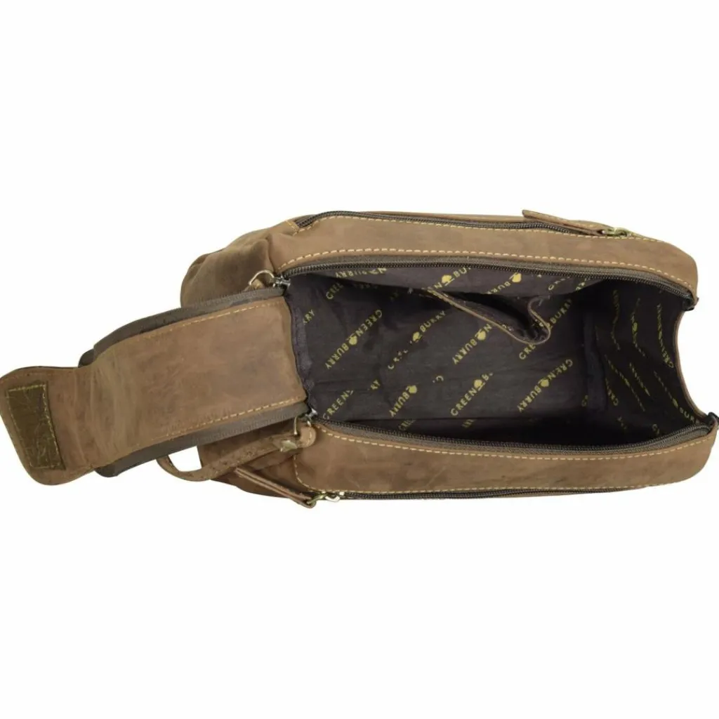 Sale Greenburry Vintage Kulturbeutel Leder 23 cm brown