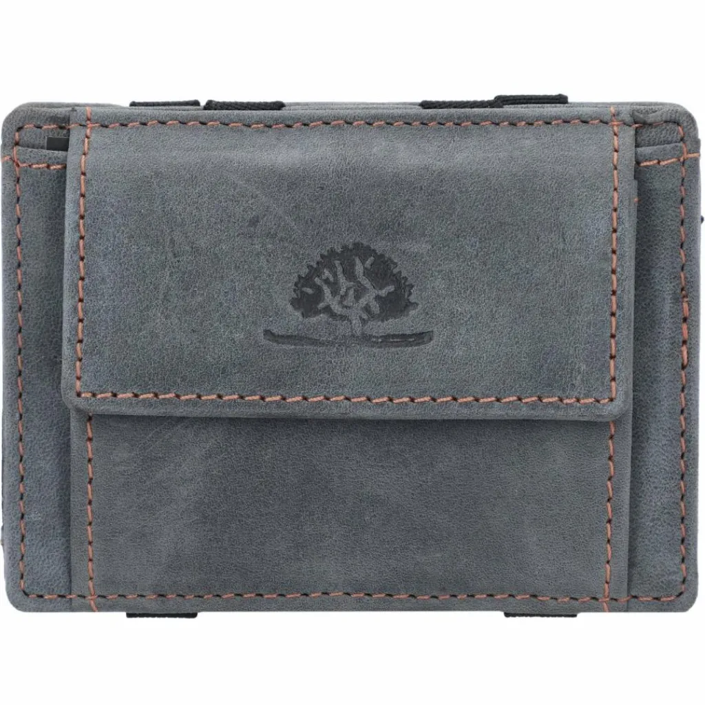 Outlet Greenburry Vintage Magic Geldbörse RFID Leder 10 cm steel blue