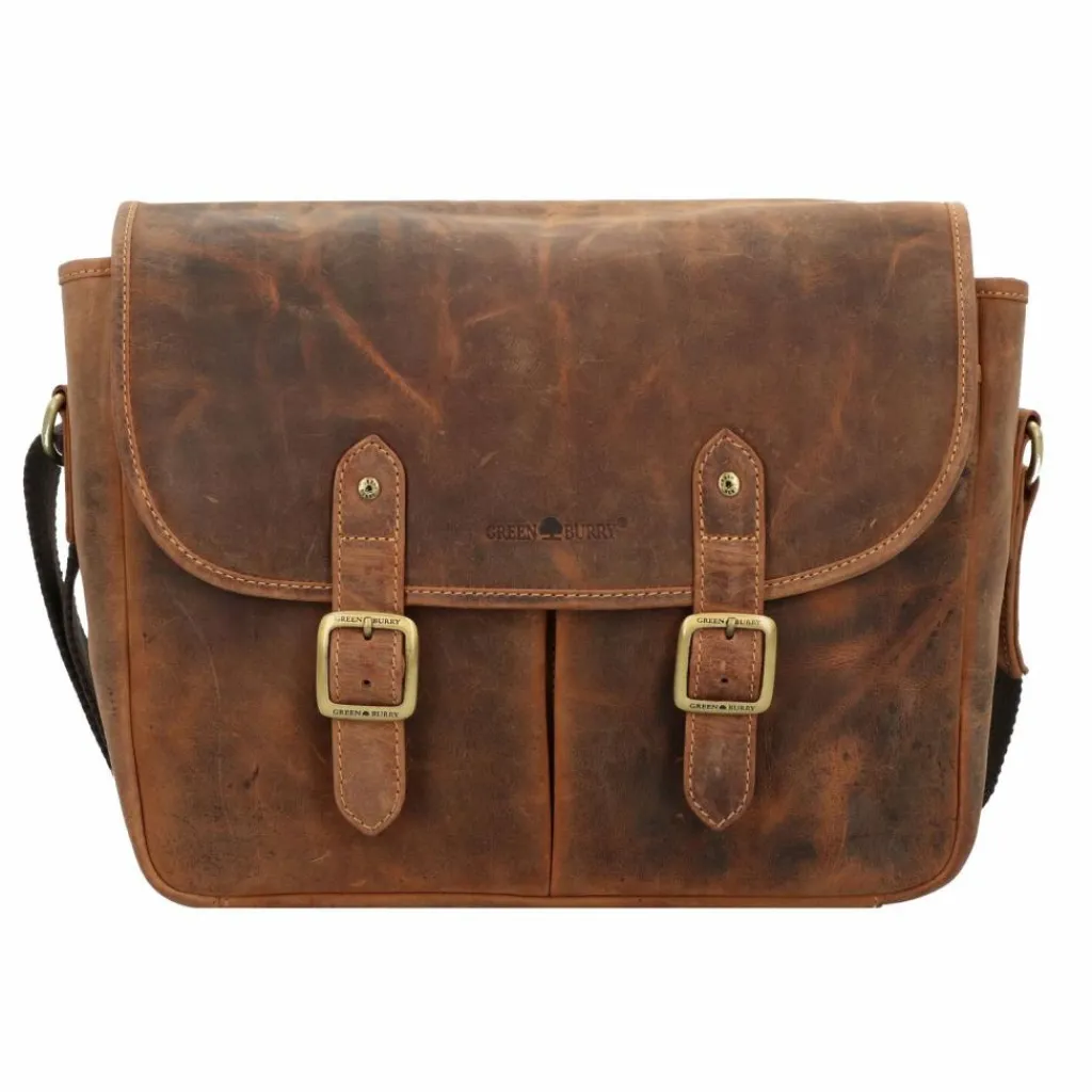 Sale Greenburry Vintage Messenger Leder 34 cm braun