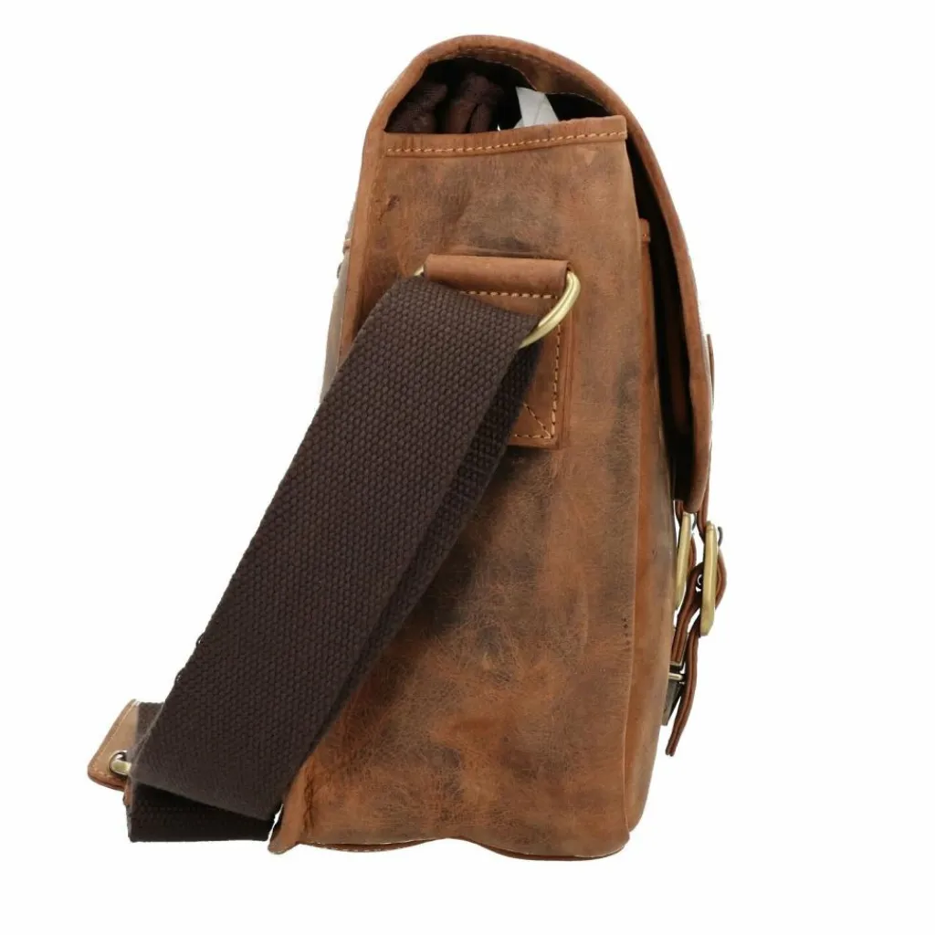 Sale Greenburry Vintage Messenger Leder 34 cm braun