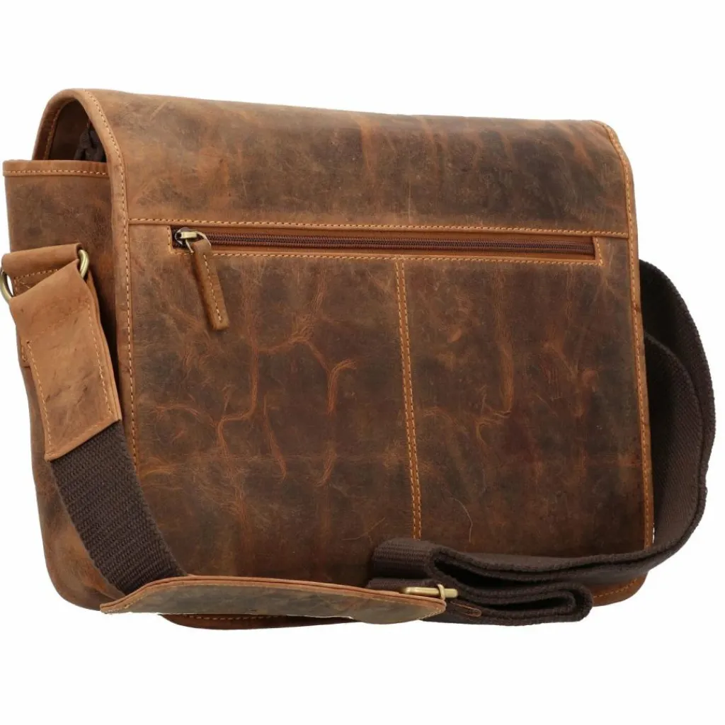 Sale Greenburry Vintage Messenger Leder 34 cm braun