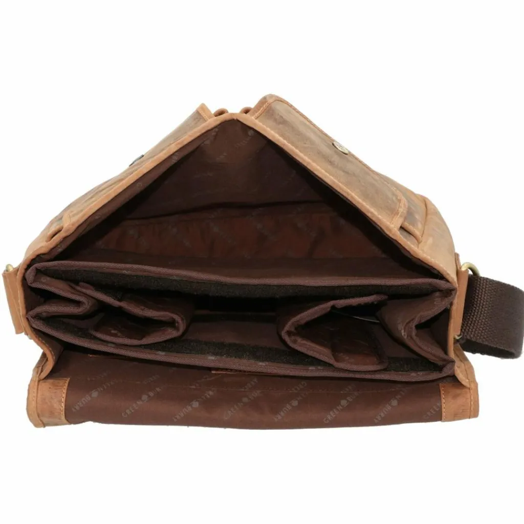 Sale Greenburry Vintage Messenger Leder 34 cm braun