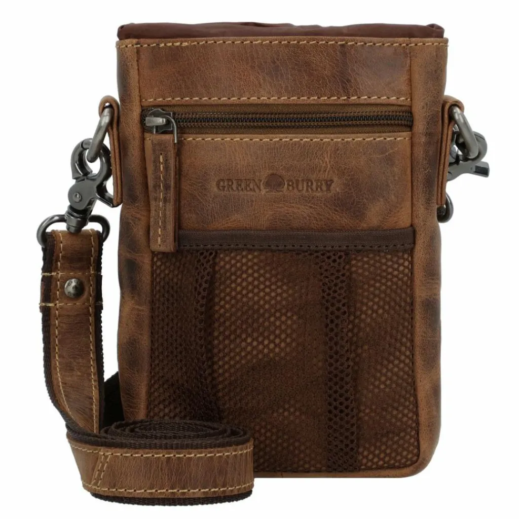 Greenburry Mini Bags|Umhängetaschen<Vintage Mini Bag Umhängetasche Leder 13 cm brown
