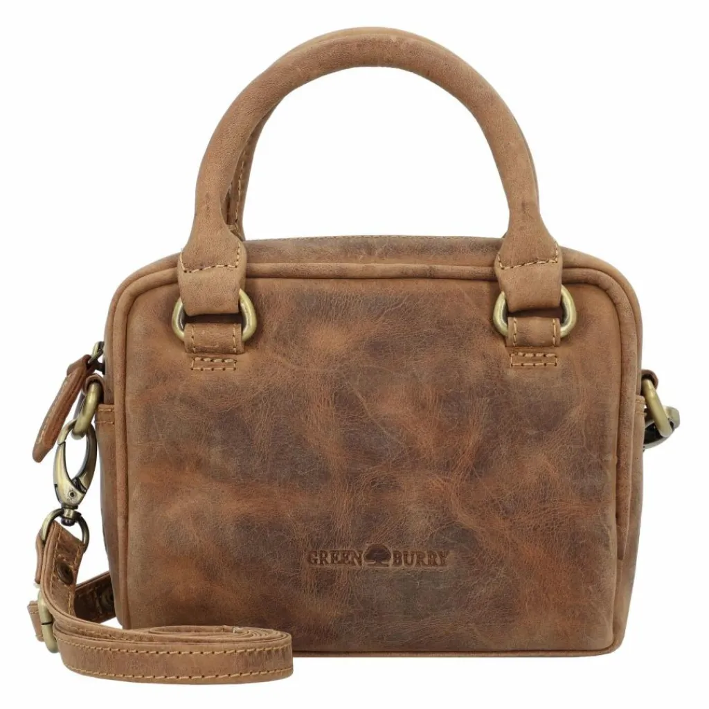 Outlet Greenburry Vintage Mini Bag Handtasche Leder 18 cm brown