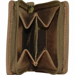 Greenburry Herrengeldbörsen Hochformat<Vintage Münzbörse Leder 7 cm brown