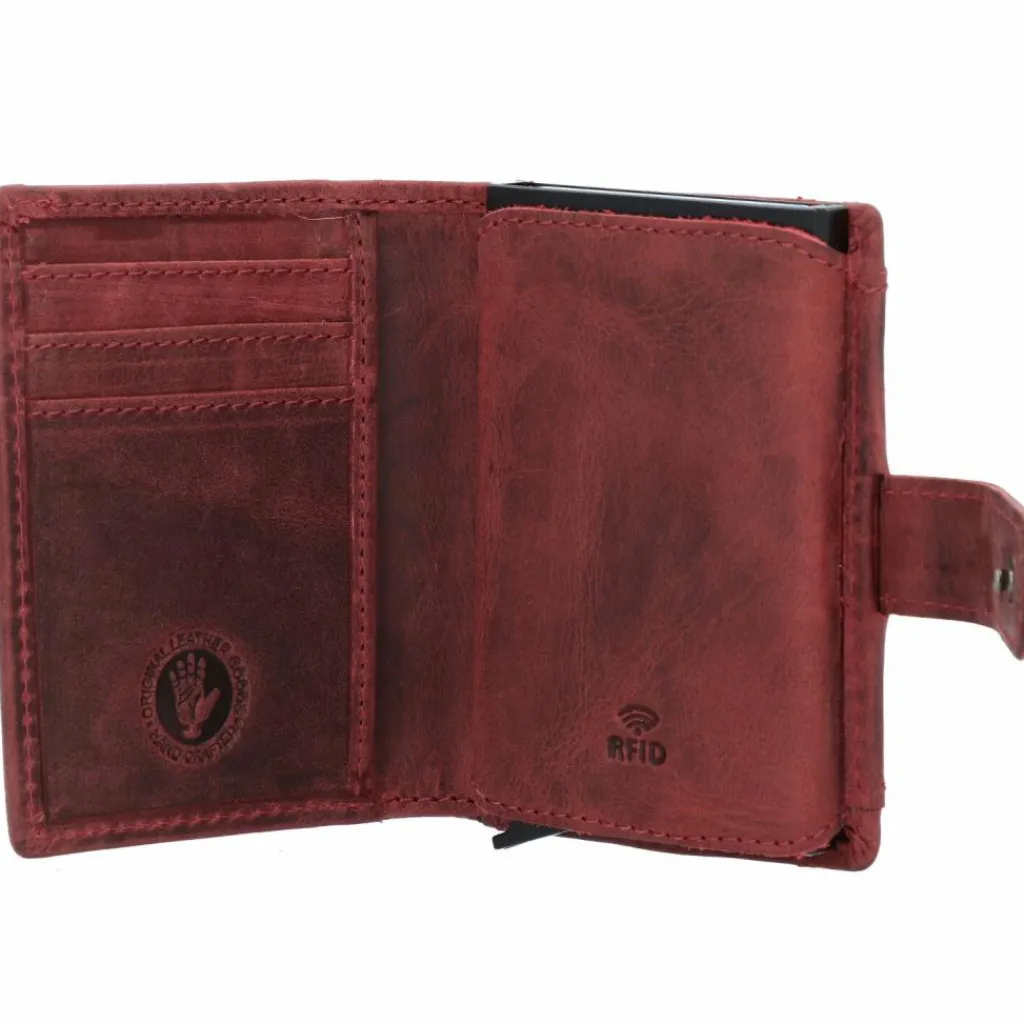 Greenburry Herrengeldbörsen Hochformat<Vintage Original Geldbörse RFID Leder 8 cm rusty red
