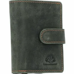 Greenburry Herrengeldbörsen Hochformat<Vintage Original Geldbörse RFID Leder 8 cm green-orange