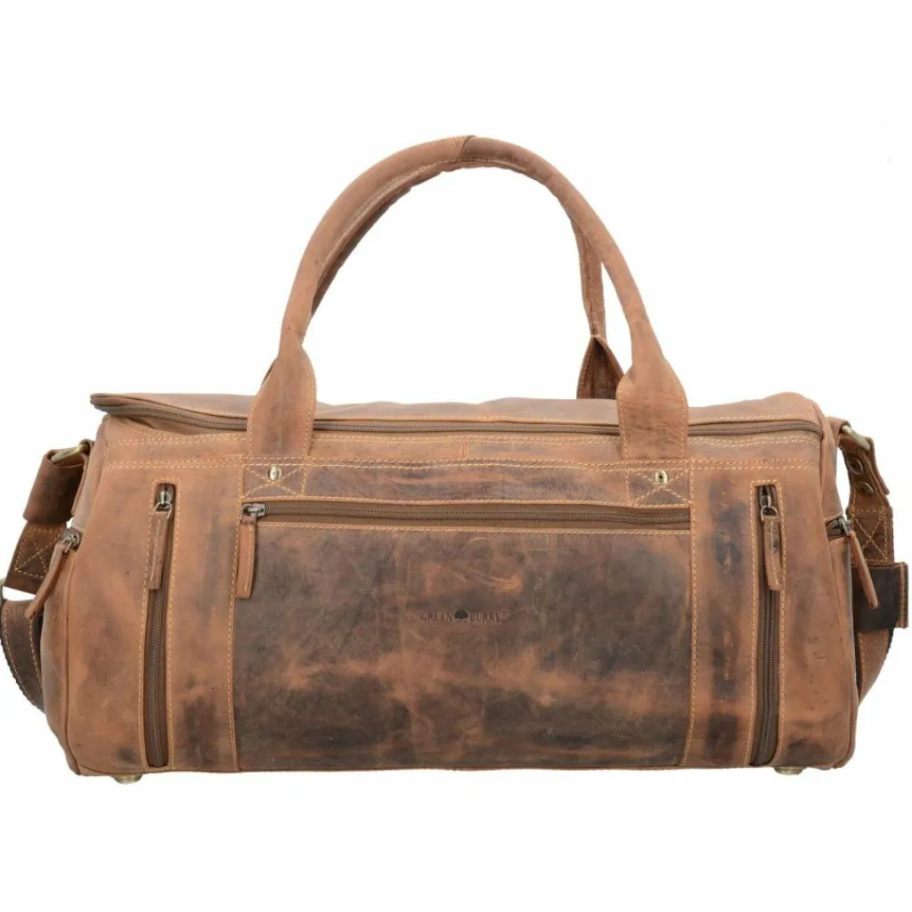 Hot Greenburry Vintage Reisetasche Leder 50 cm cognac