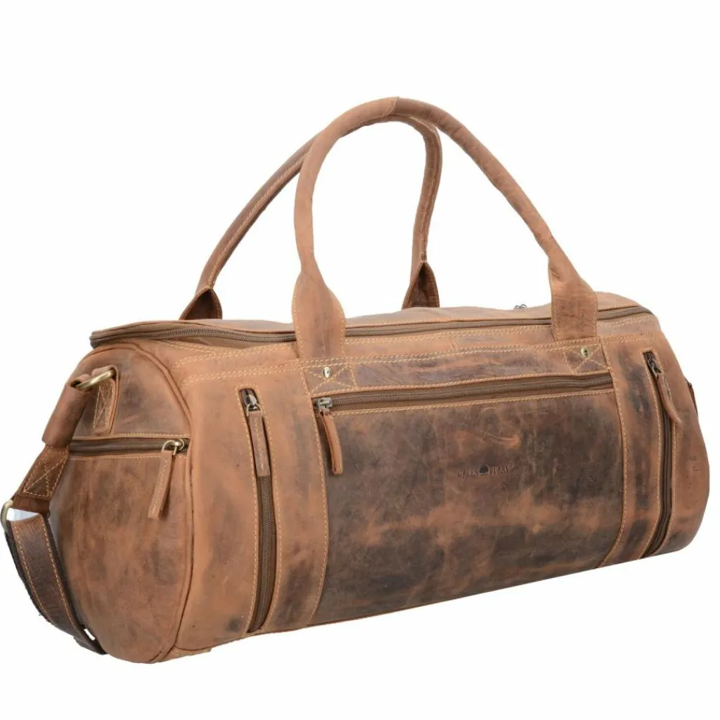 Hot Greenburry Vintage Reisetasche Leder 50 cm cognac
