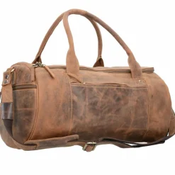 Hot Greenburry Vintage Reisetasche Leder 50 cm cognac