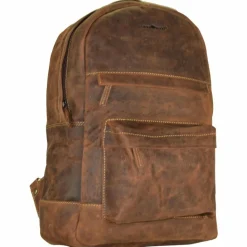 Greenburry Lederrucksäcke|Business-Rucksäcke<Vintage Retro Rucksack Leder 42 cm Laptopfach braun