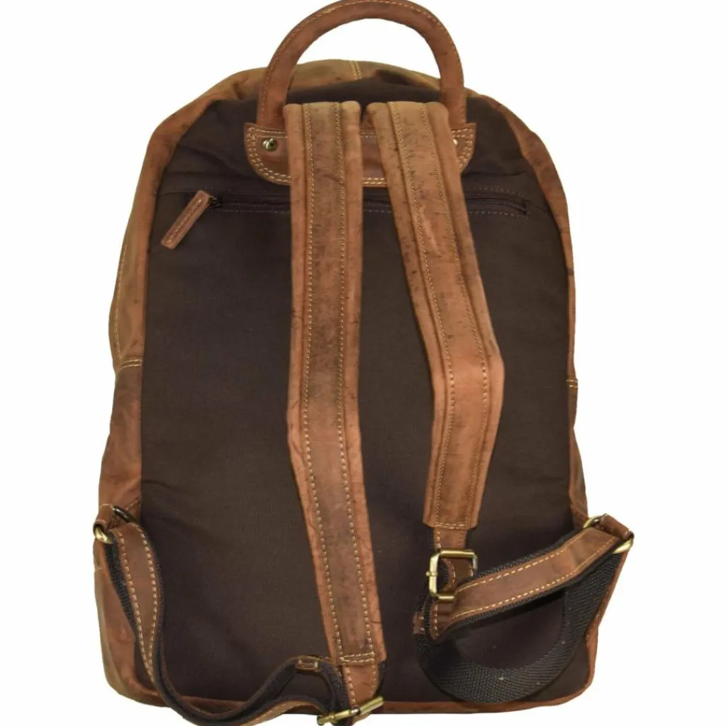 Greenburry Lederrucksäcke|Business-Rucksäcke<Vintage Retro Rucksack Leder 42 cm Laptopfach braun