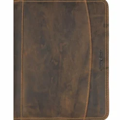 New Greenburry Vintage Ringmappe Leder 26 cm braun