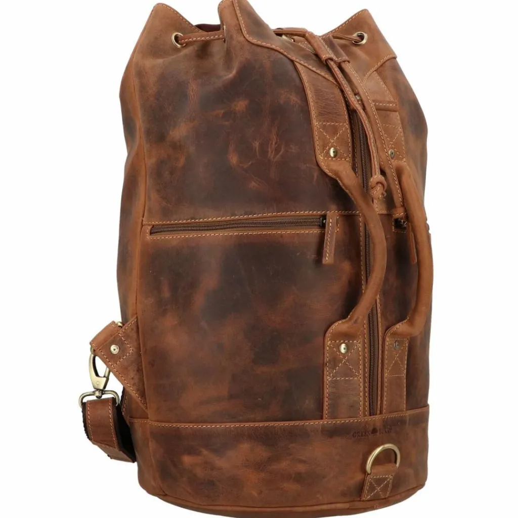 New Greenburry Vintage Rucksack Leder 48 cm braun