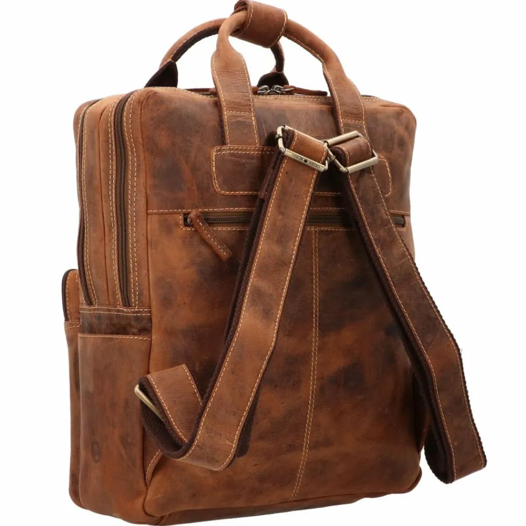 Greenburry Lederrucksäcke|Daypacks<Vintage Rucksack Leder 38 cm Laptopfach braun