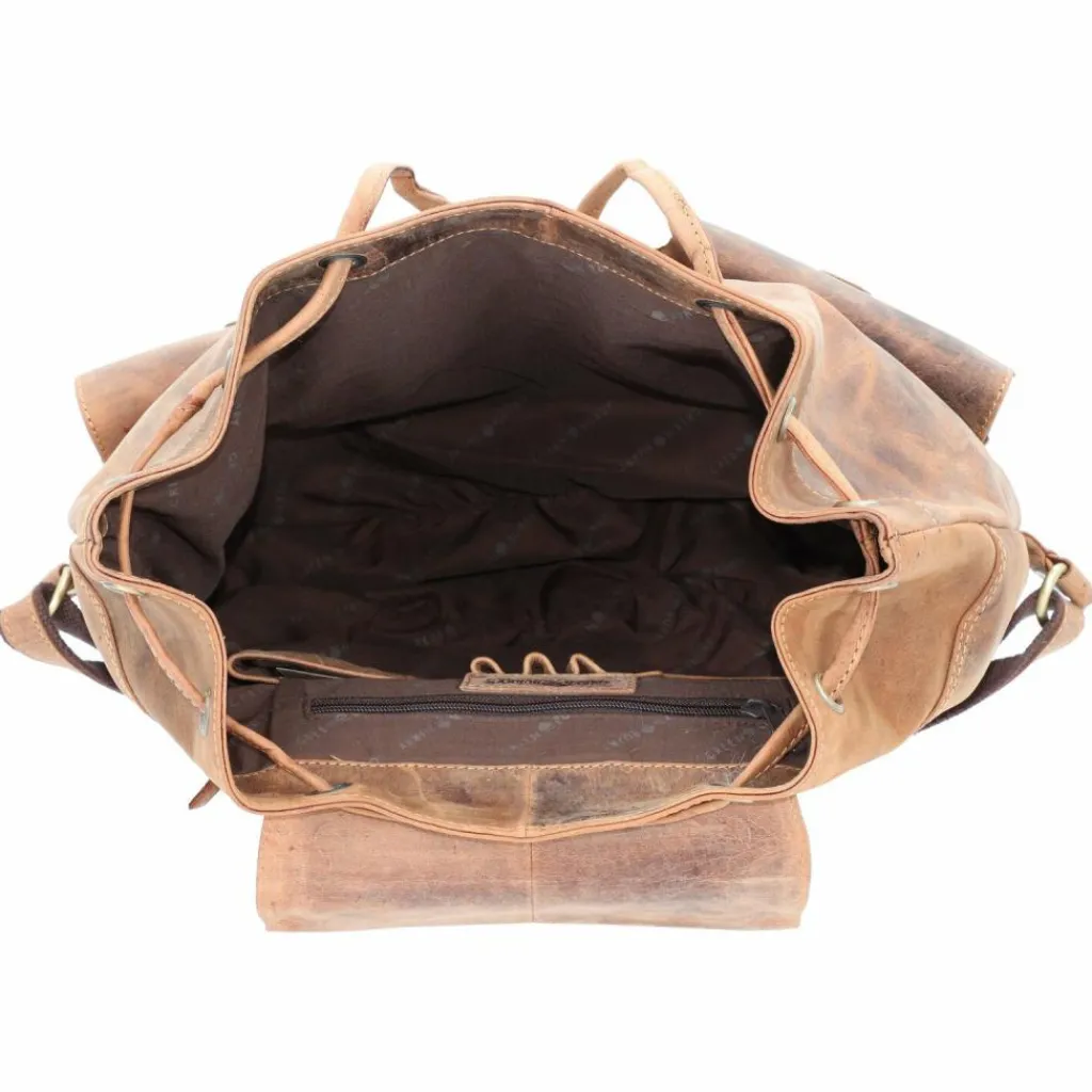 Greenburry Daypacks|Lederrucksäcke<Vintage Rucksack Leder 40 cm brown