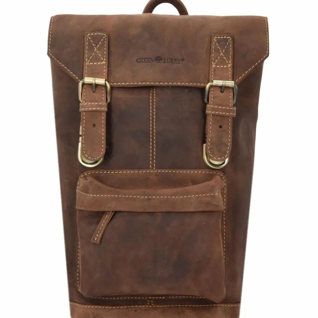 Discount Greenburry Vintage Rucksack Leder 42 cm Laptopfach brown