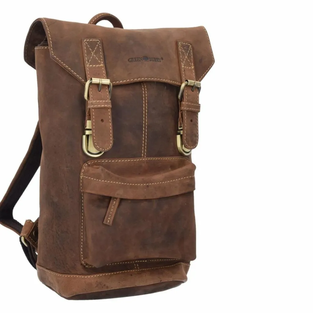 Discount Greenburry Vintage Rucksack Leder 42 cm Laptopfach brown