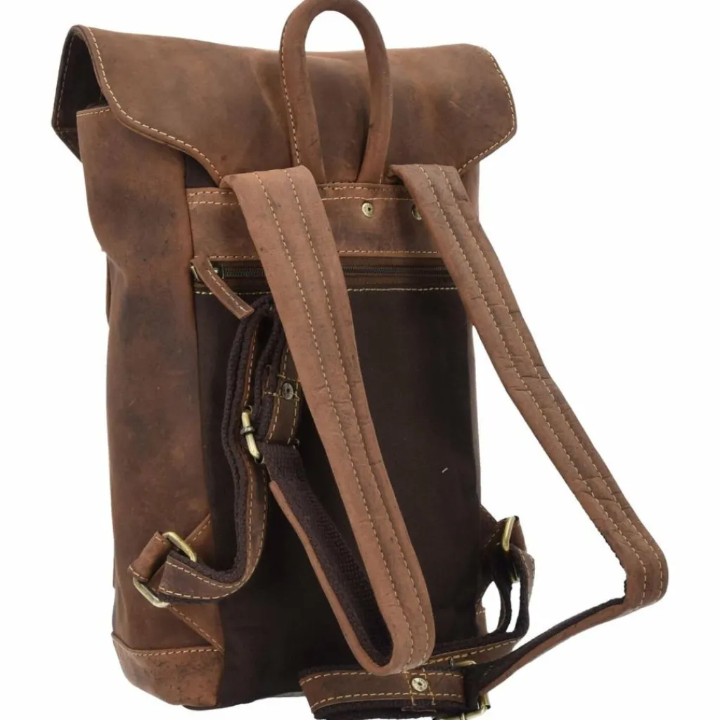 Discount Greenburry Vintage Rucksack Leder 42 cm Laptopfach brown
